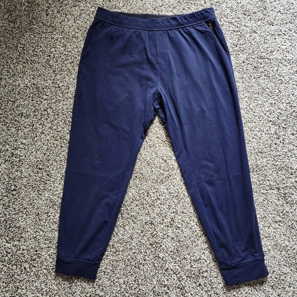 Public Rec Pants Men 34x26 Blue Gamechanger Jogger Elastic Waistband Zip Pocket - Picture 1 of 6